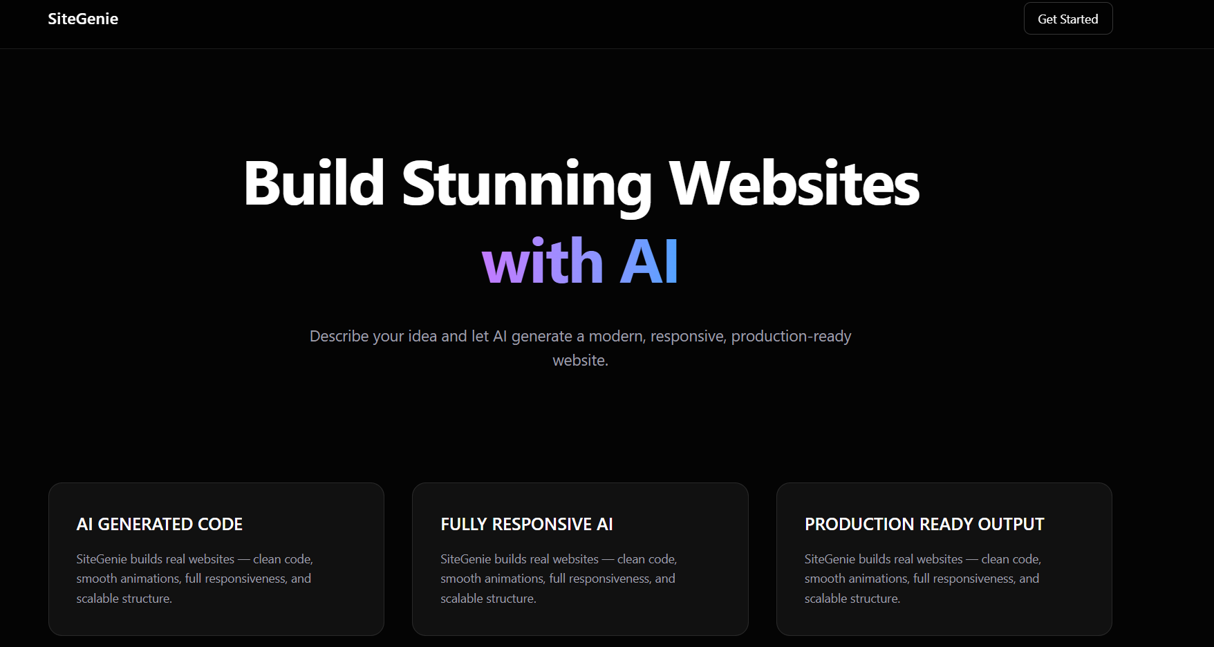 SiteGenie Project